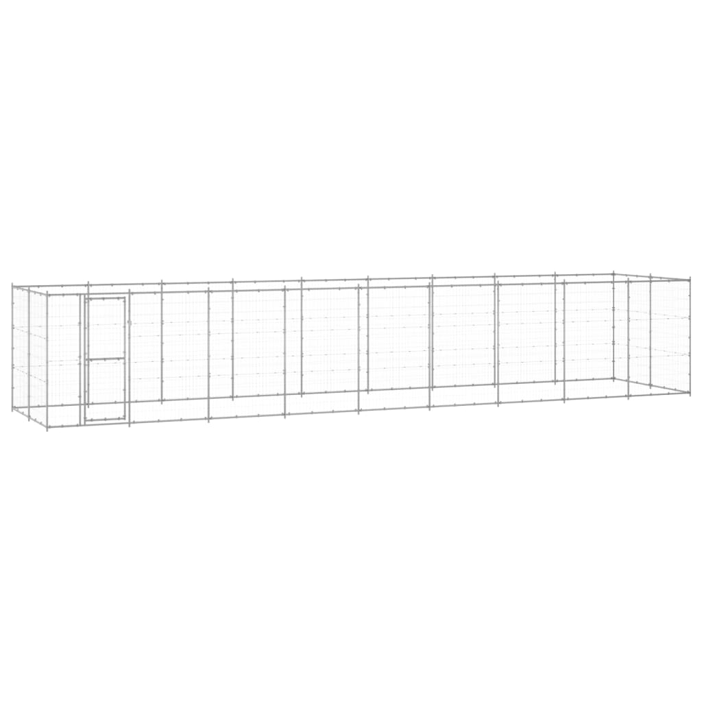 Vidaxl -Hundezwinger 21,78 m² verzinkter Stahl