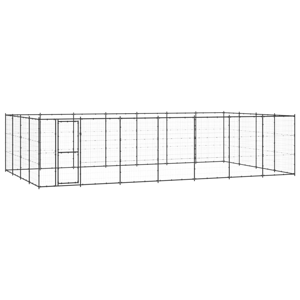 Vidaxl -Hundezwinger 33,88 m² Stahl
