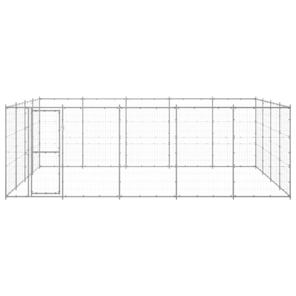 Vidaxl -Hundezwinger 24,2 m² verzinkter Stahl