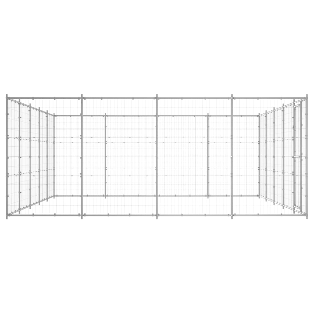 Vidaxl -Hundezwinger 24,2 m² verzinkter Stahl