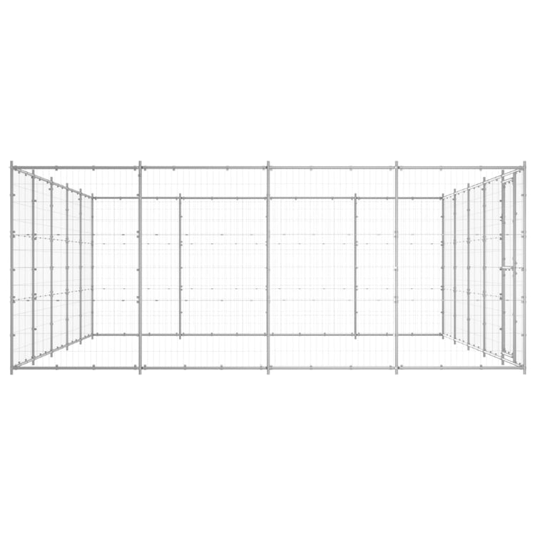 Vidaxl -Hundezwinger 24,2 m² verzinkter Stahl