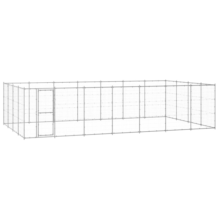 Vidaxl -Hundezwinger 33,88 m² verzinkter Stahl