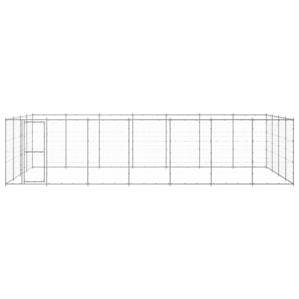 Vidaxl -Hundezwinger 33,88 m² verzinkter Stahl