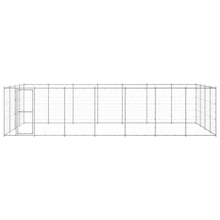 Vidaxl -Hundezwinger 33,88 m² verzinkter Stahl