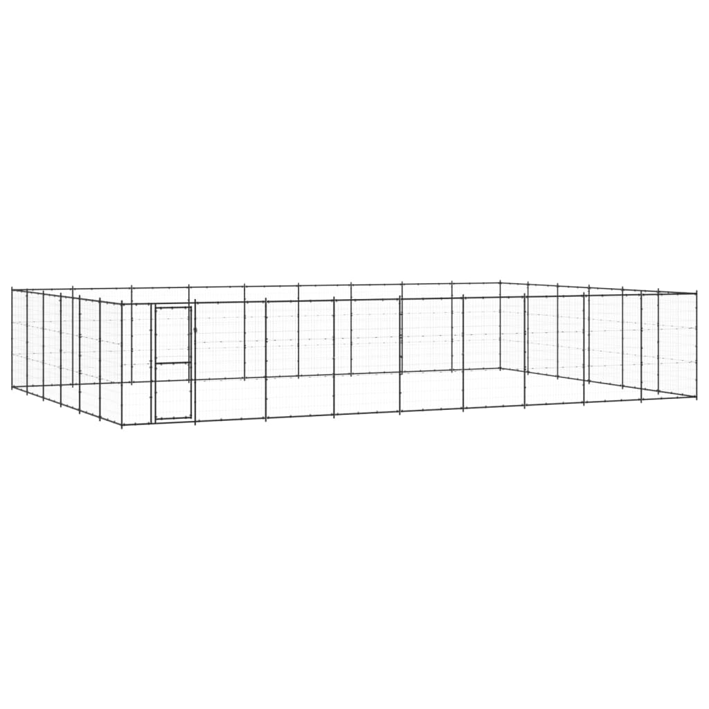 Vidaxl -Hundezwinger 65,34 m² Stahl