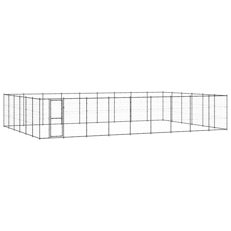 Vidaxl -Hundezwinger 65,34 m² Stahl
