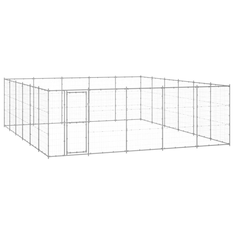 Vidaxl -Hundezwinger 36,3 m² verzinkter Stahl