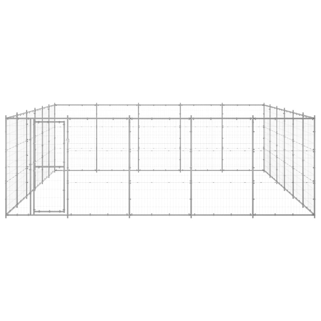Vidaxl -Hundezwinger 36,3 m² verzinkter Stahl