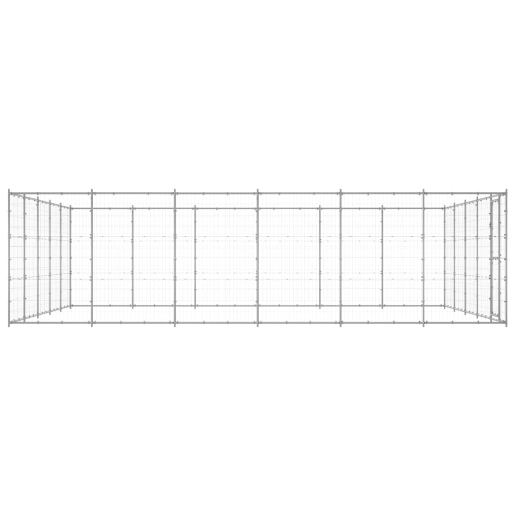 Vidaxl -Hundezwinger 36,3 m² verzinkter Stahl