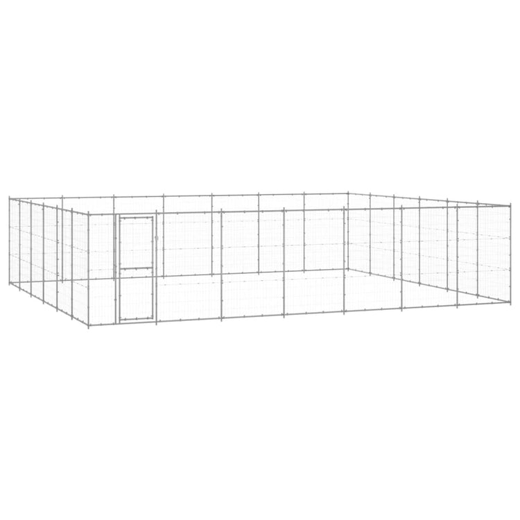 Vidaxl -Hundezwinger 50,82 m² verzinkter Stahl