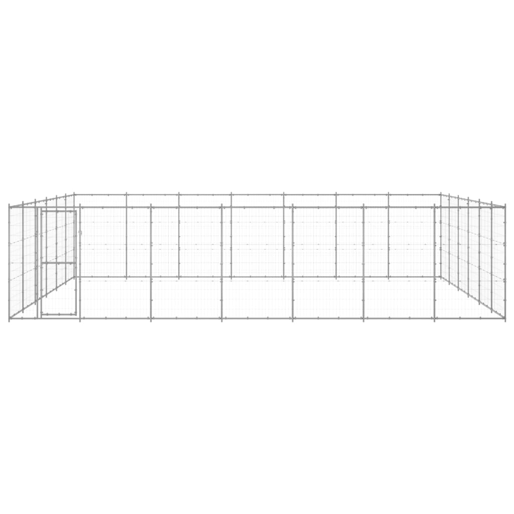 Vidaxl -Hundezwinger 50,82 m² verzinkter Stahl