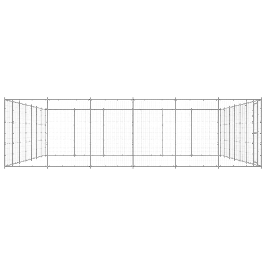 Vidaxl -Hundezwinger 50,82 m² verzinkter Stahl
