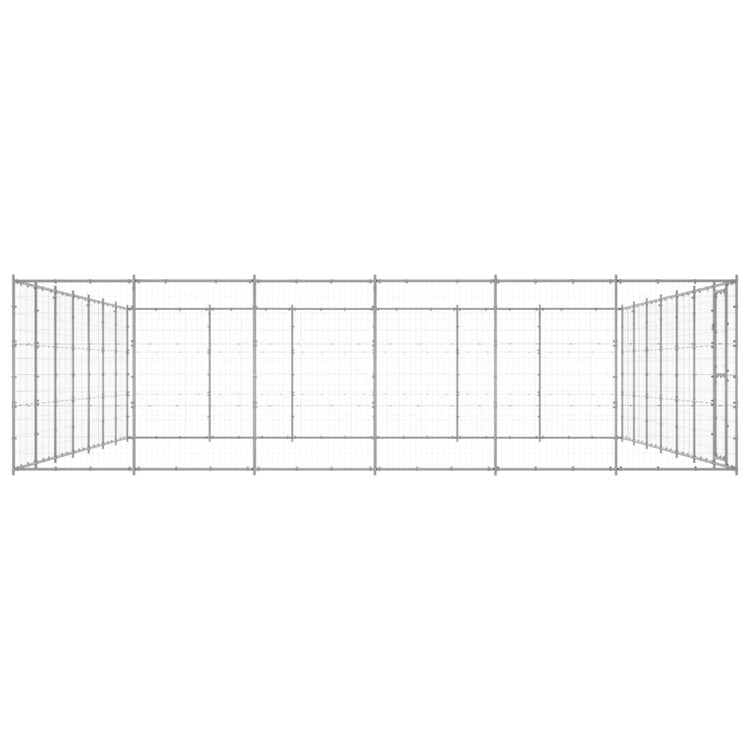 Vidaxl -Hundezwinger 50,82 m² verzinkter Stahl