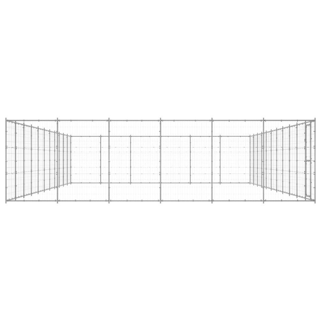 Vidaxl -Hundezwinger 79,86 m² verzinkter Stahl