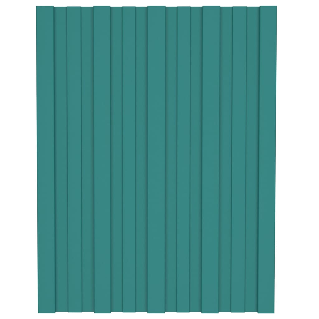 VIDAXL -Dachplatten 12 ST 60x45 cm verzinktes Stahlgrün