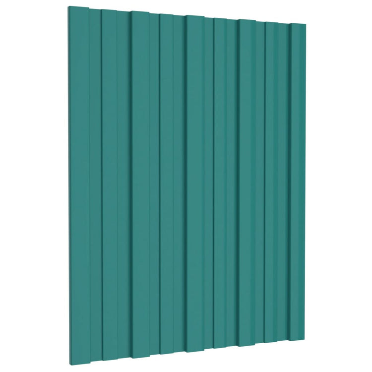 VIDAXL -Dachplatten 12 ST 60x45 cm verzinktes Stahlgrün