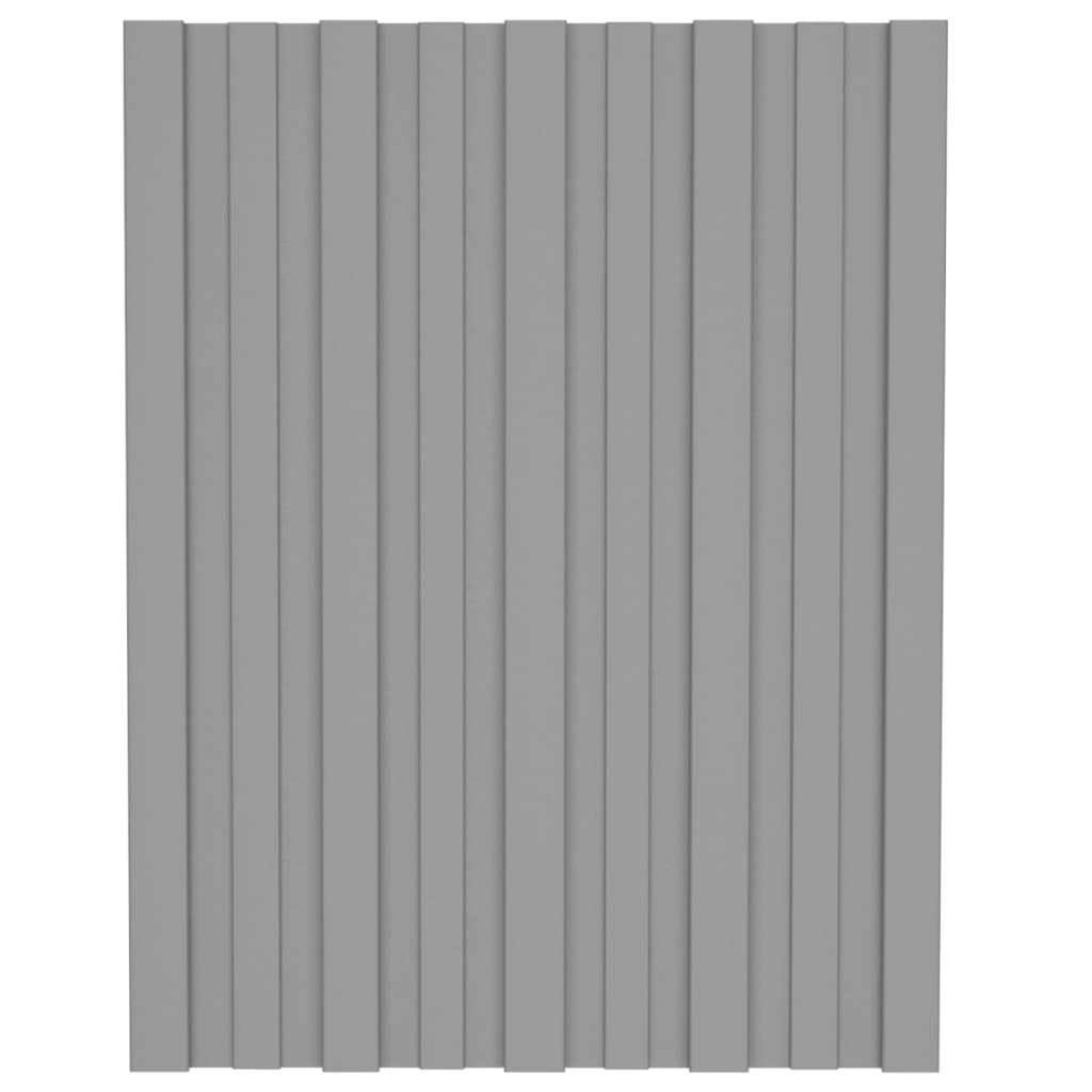 VIDAXL -Dachplatten 12 ST 60x45 cm verzinkter Stahl grau