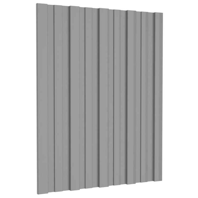 VIDAXL -Dachplatten 12 ST 60x45 cm verzinkter Stahl grau