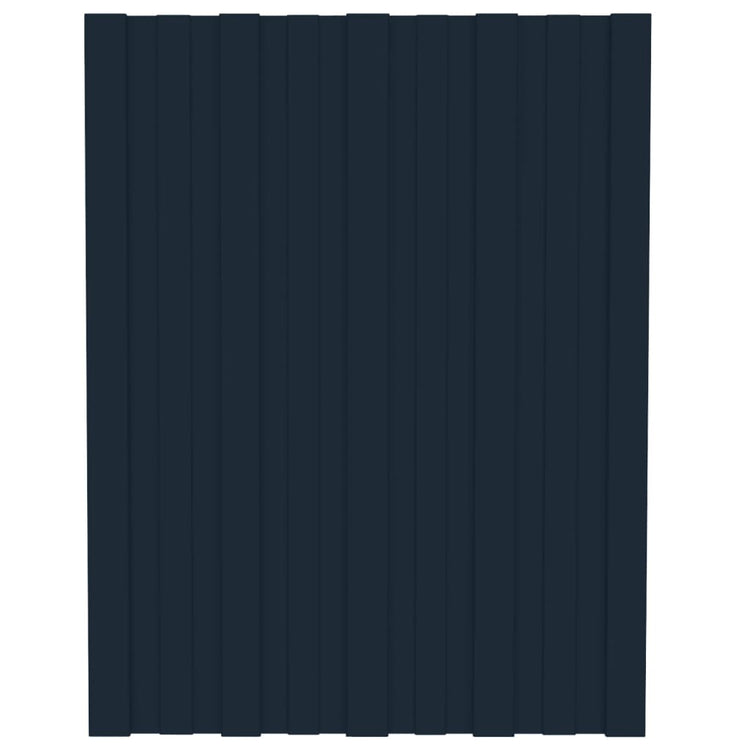 VIDAXL -Dachpaneele 12 ST 60x45 cm verzinkter Stahl -Anthrazit -Verschärfen