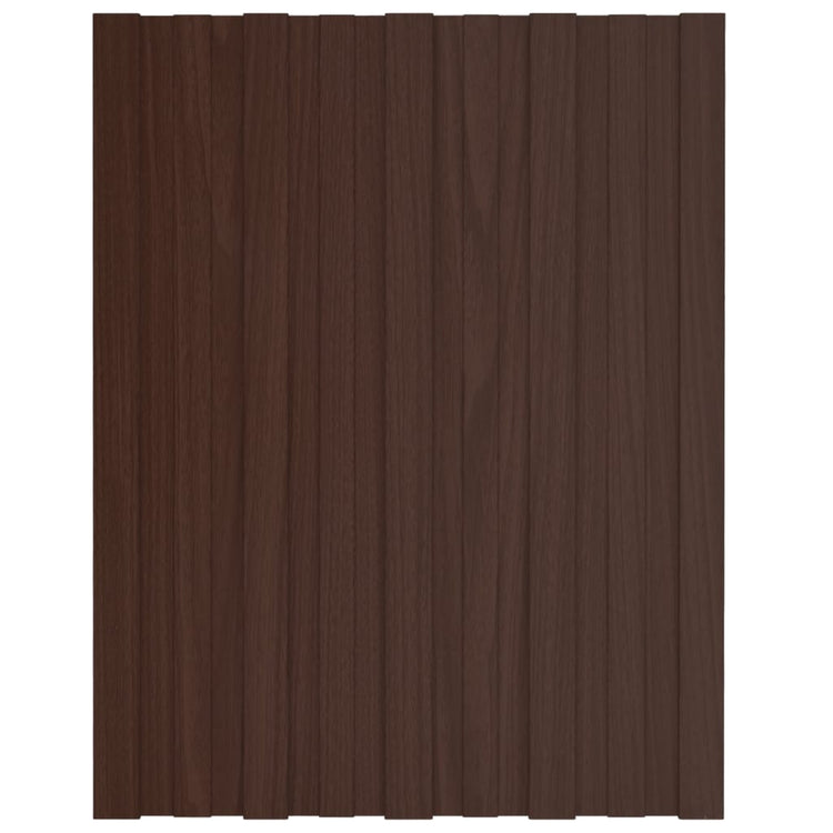 VIDAXL -Dachpaneele 12 ST 60x45 cm verzinkter Stahlbraun