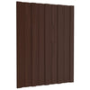 VIDAXL -Dachpaneele 12 ST 60x45 cm verzinkter Stahlbraun