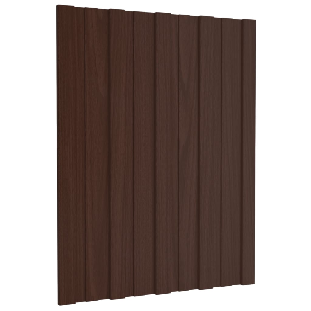 VIDAXL -Dachpaneele 12 ST 60x45 cm verzinkter Stahlbraun