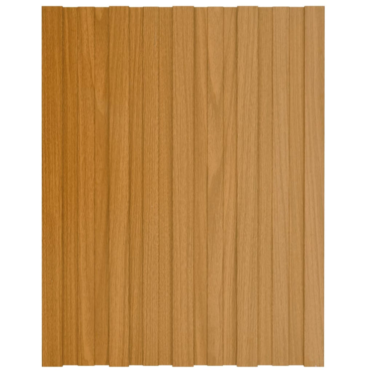 Vidaxl -Dachplatten 36 ST 60x45 cm verzinktes Stahlhellholz gefärbt