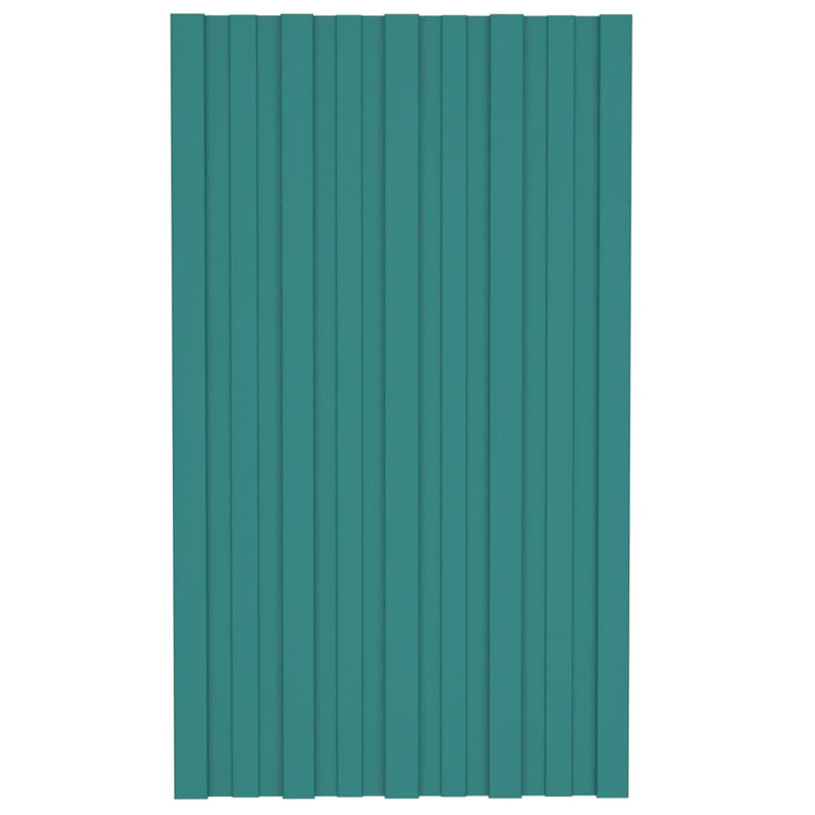 VIDAXL -Dachpaneele 12 ST 80x45 cm verzinktes Stahlgrün