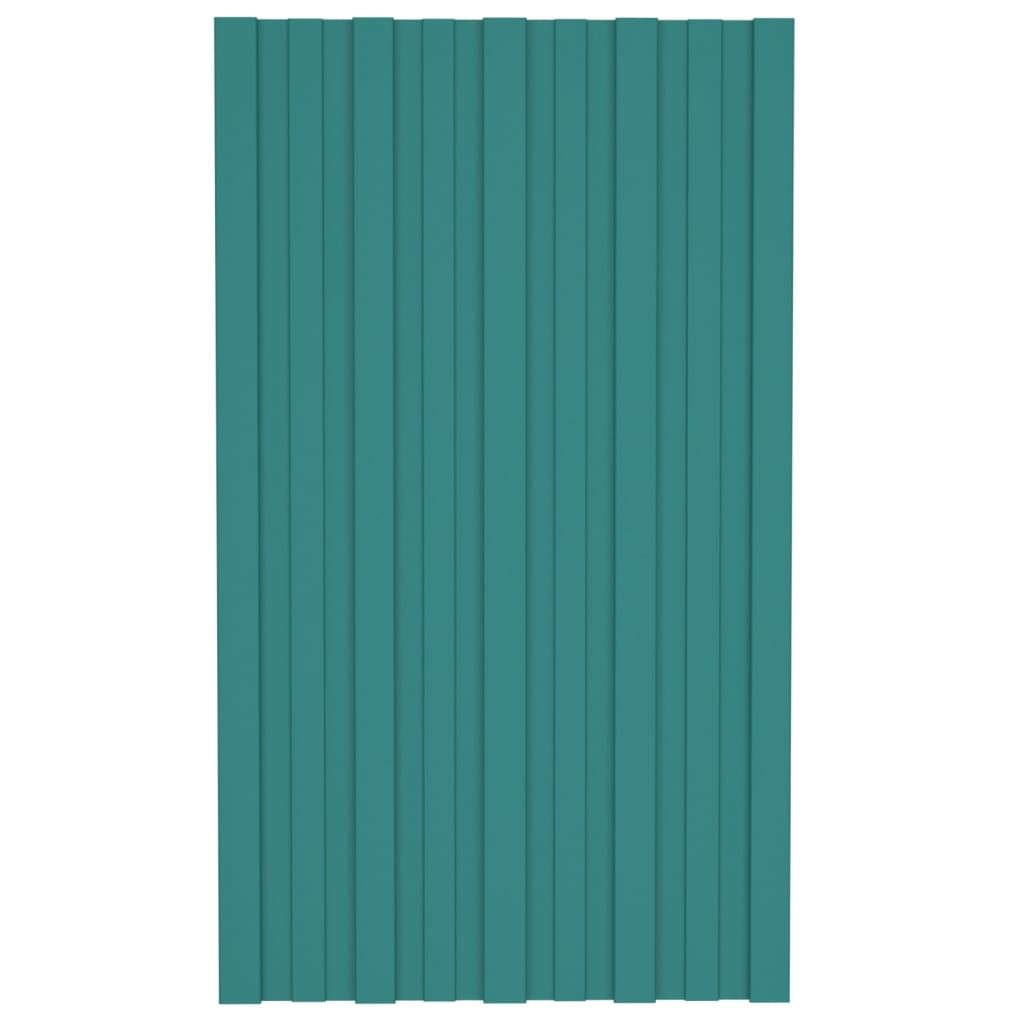 VIDAXL -Dachplatten 36 ST 80x45 cm verzinktes Stahlgrün