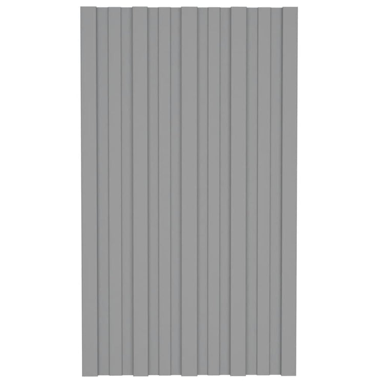 VIDAXL -Dachpaneele 12 ST 80x45 cm verzinkter Stahl grau