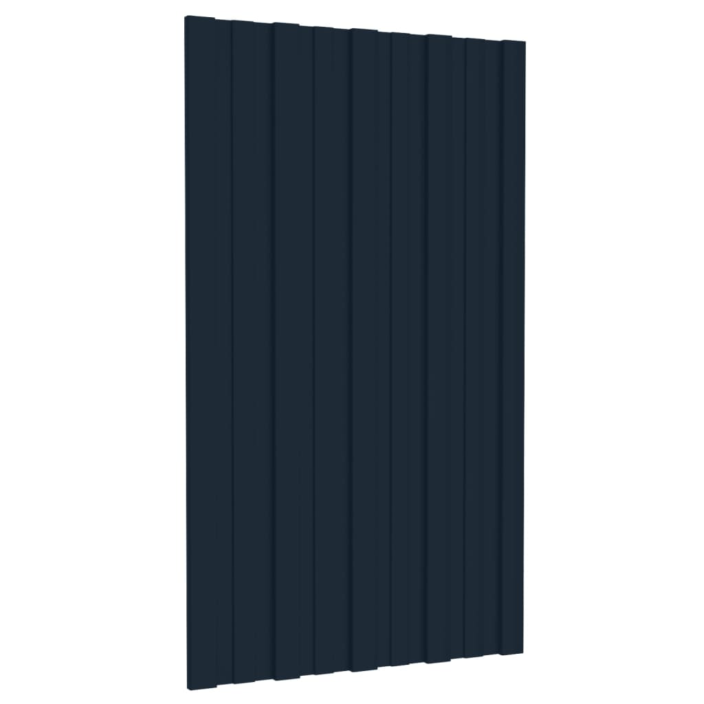 VIDAXL -Dachpaneele 12 ST 80x45 cm verzinkter Stahl -Anthrazit -Verschärfen