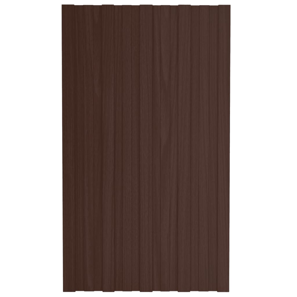 VIDAXL -Dachpaneele 12 ST 80x45 cm verzinkter Stahlbraun