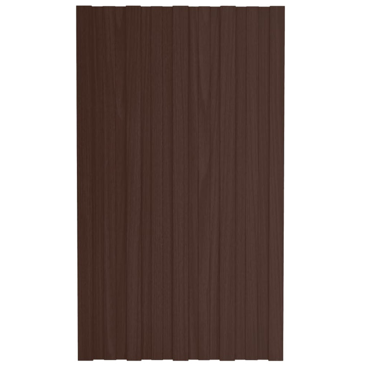 VIDAXL -Dachpaneele 12 ST 80x45 cm verzinkter Stahlbraun