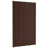 VIDAXL -Dachpaneele 12 ST 80x45 cm verzinkter Stahlbraun