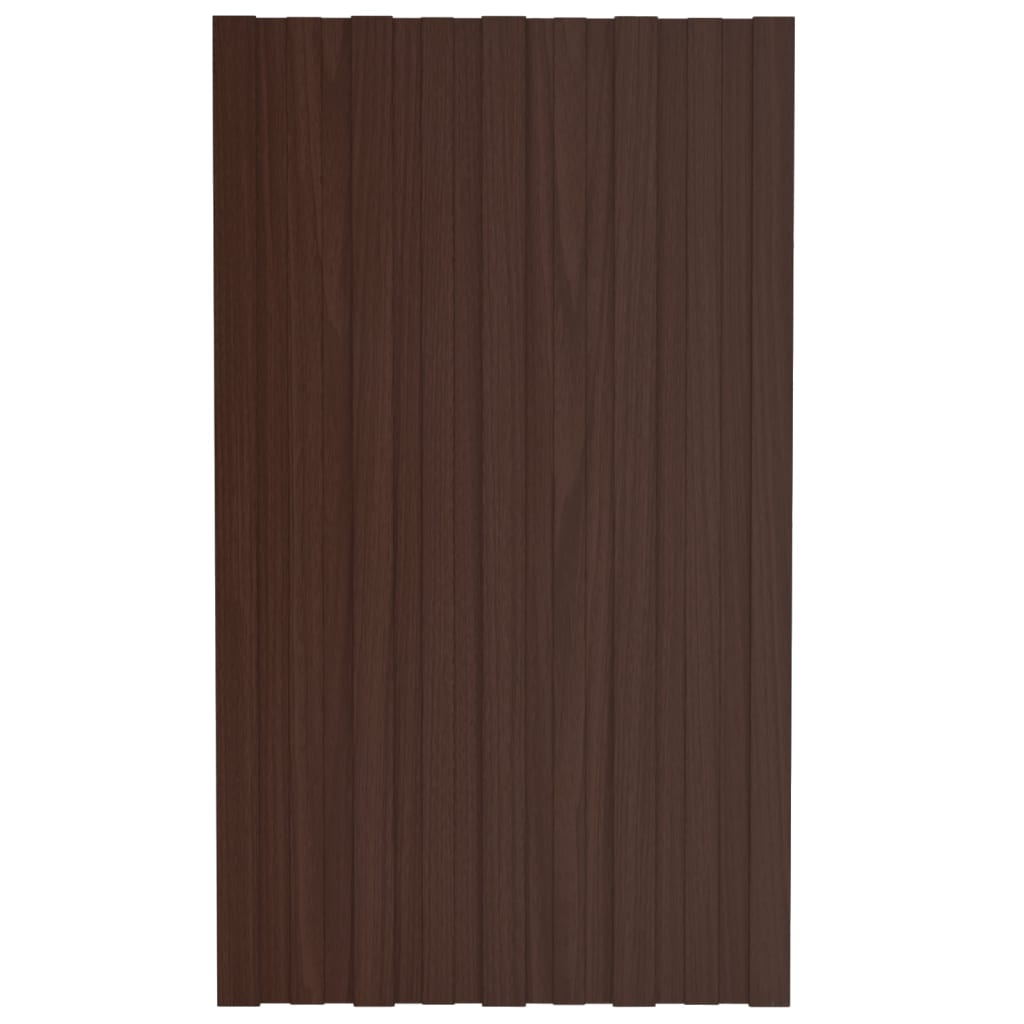 VIDAXL -Dachpaneele 36 ST 80x45 cm verzinkter Stahlbraun