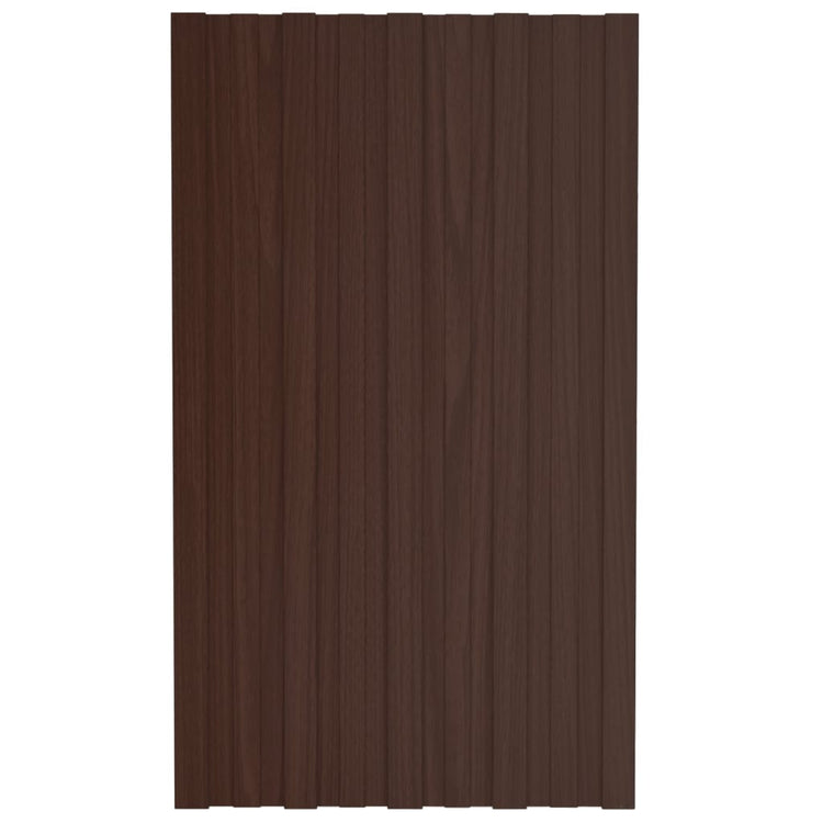 VIDAXL -Dachpaneele 36 ST 80x45 cm verzinkter Stahlbraun