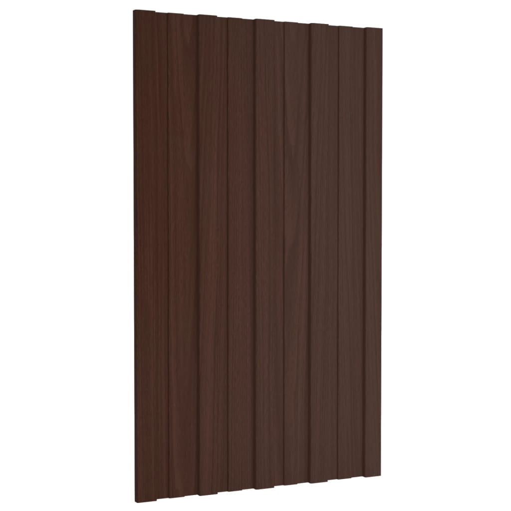 VIDAXL -Dachpaneele 36 ST 80x45 cm verzinkter Stahlbraun