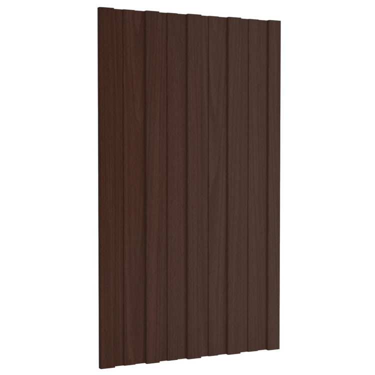 VIDAXL -Dachpaneele 36 ST 80x45 cm verzinkter Stahlbraun