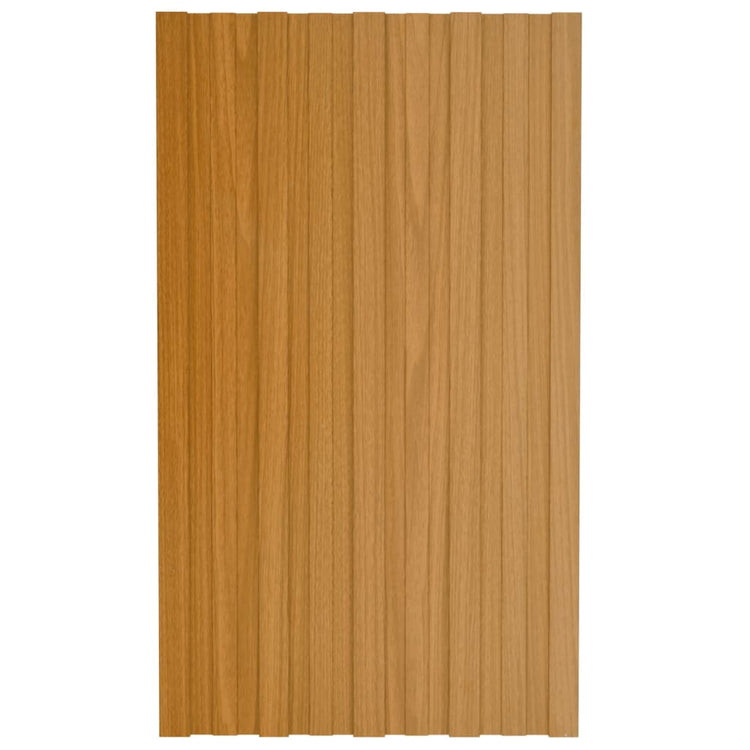 VIDAXL -Dachplatten 36 ST 80x45 cm verzinktes Stahlhellholz gefärbt