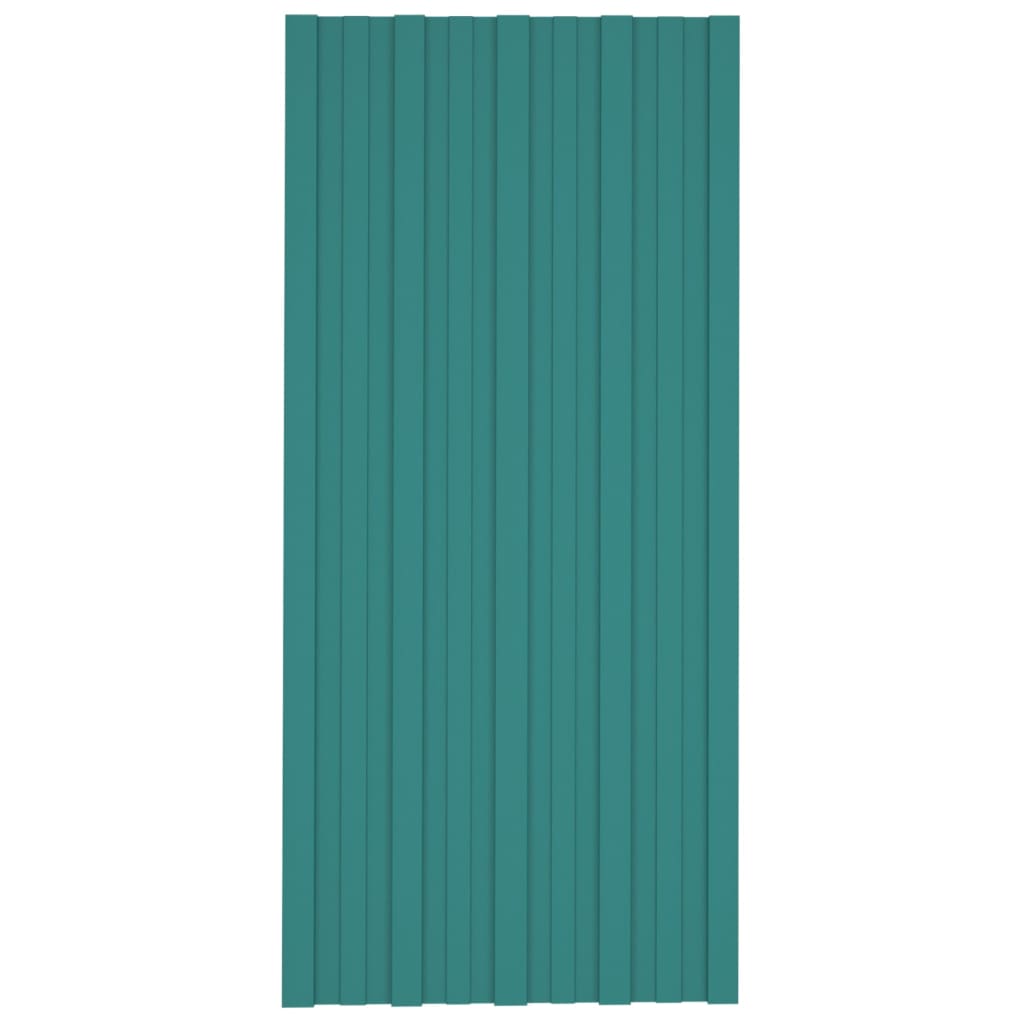 VIDAXL -Dachpaneele 12 ST 100x45 cm verzinktes Stahlgrün