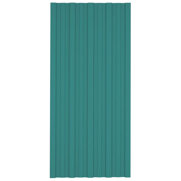 VIDAXL -Dachpaneele 12 ST 100x45 cm verzinktes Stahlgrün
