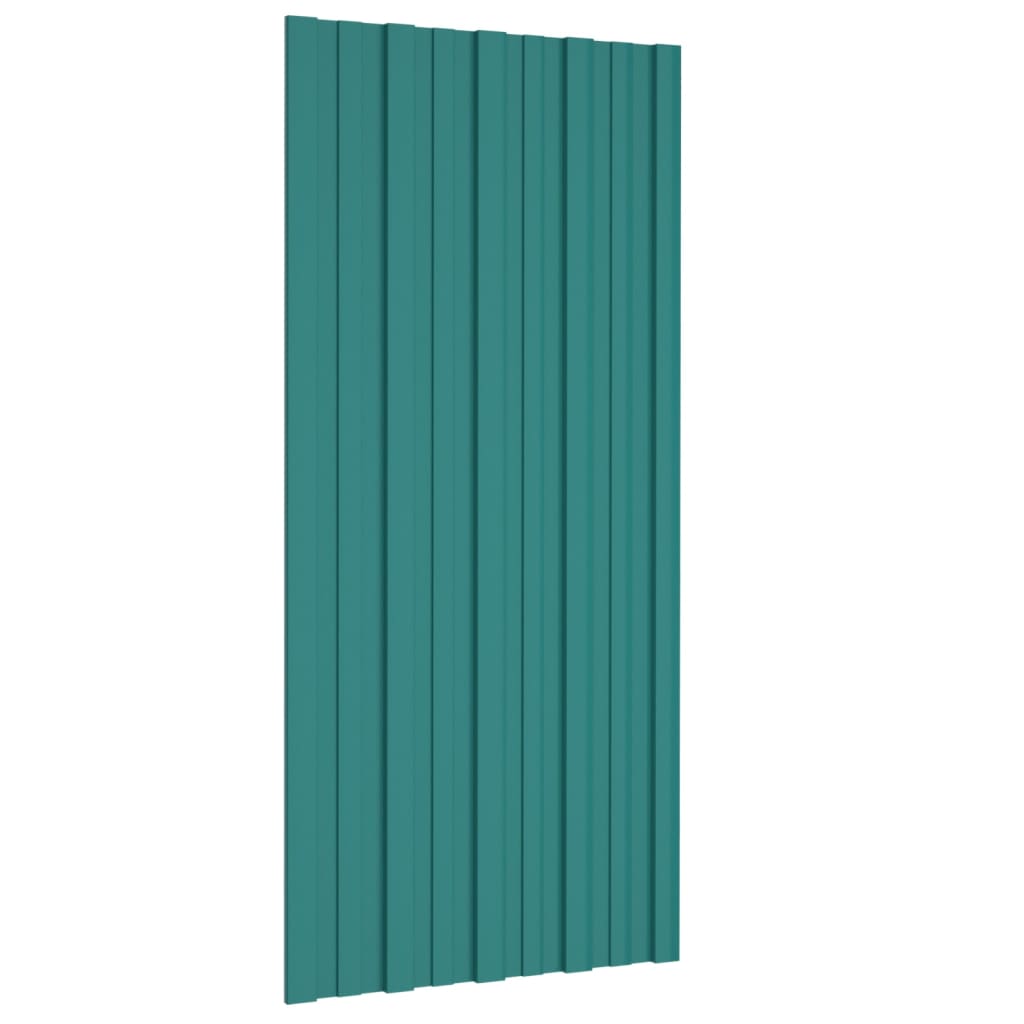 VIDAXL -Dachpaneele 12 ST 100x45 cm verzinktes Stahlgrün