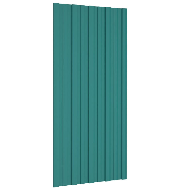 VIDAXL -Dachpaneele 12 ST 100x45 cm verzinktes Stahlgrün