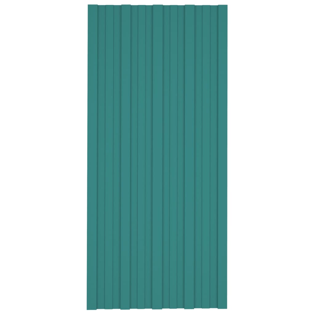 VIDAXL -Dachplatten 36 ST 100x45 cm verzinktes Stahlgrün