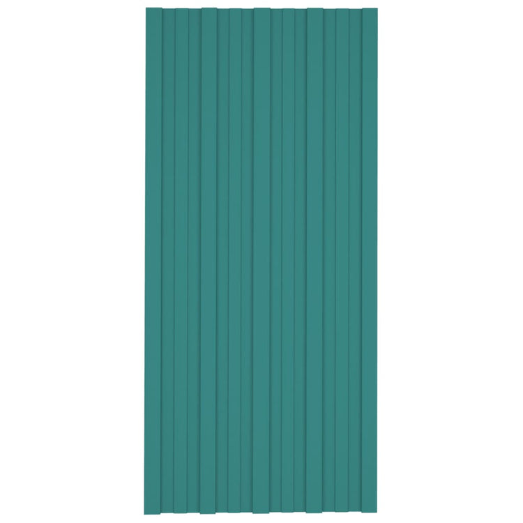 VIDAXL -Dachplatten 36 ST 100x45 cm verzinktes Stahlgrün