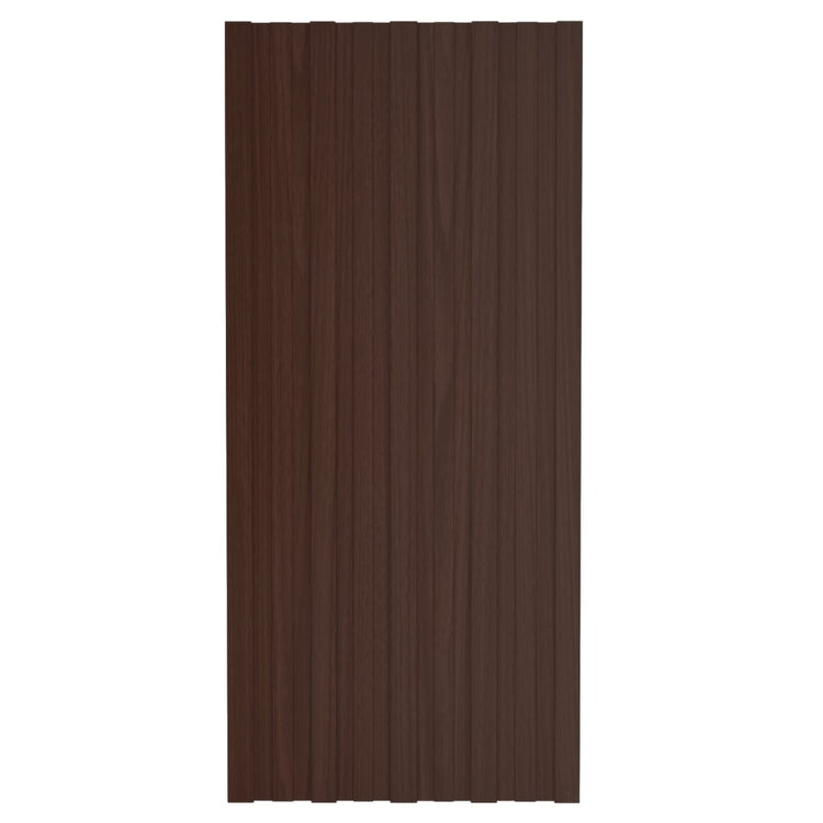 VIDAXL -Dachplatten 12 ST 100x45 cm verzinkter Stahlbraun
