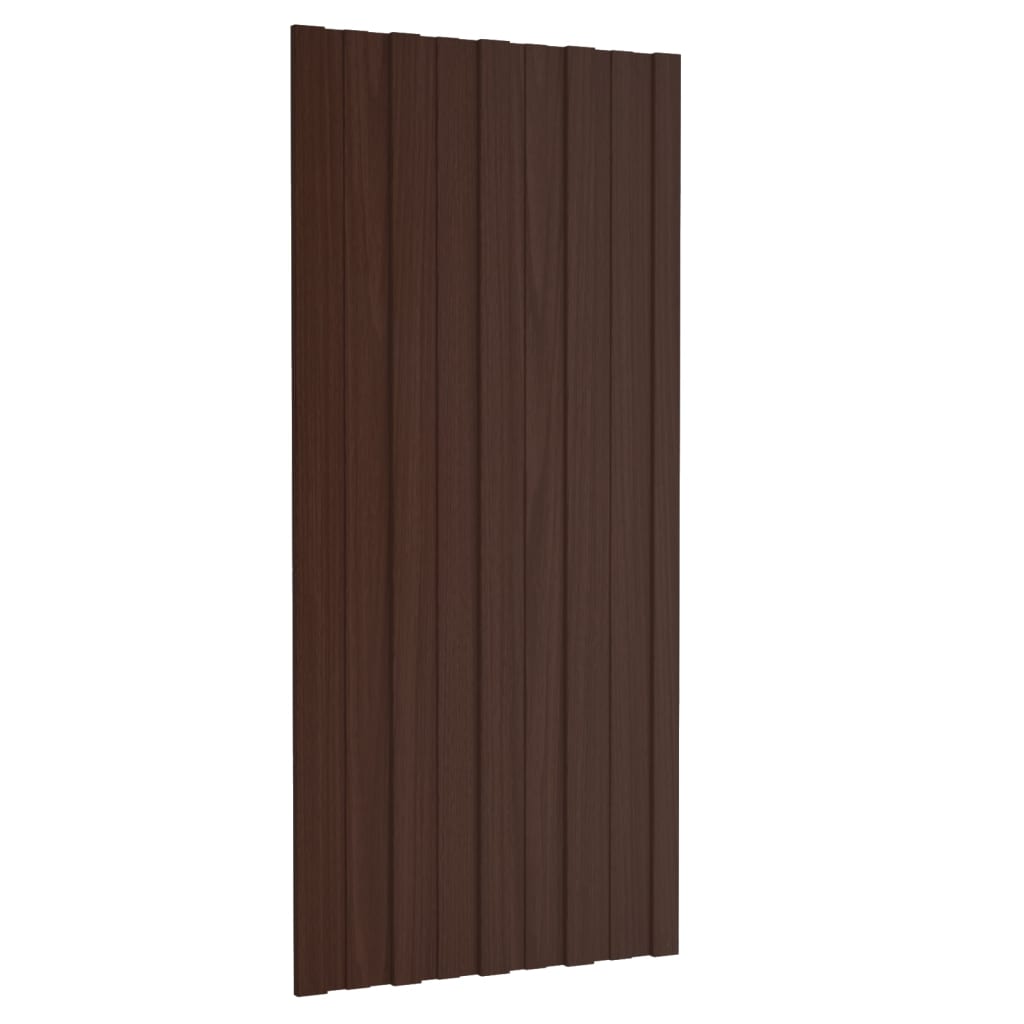 Vidaxl -Dachfliesen 36 Stcs 100x45 cm verzinkter Stahlbraun