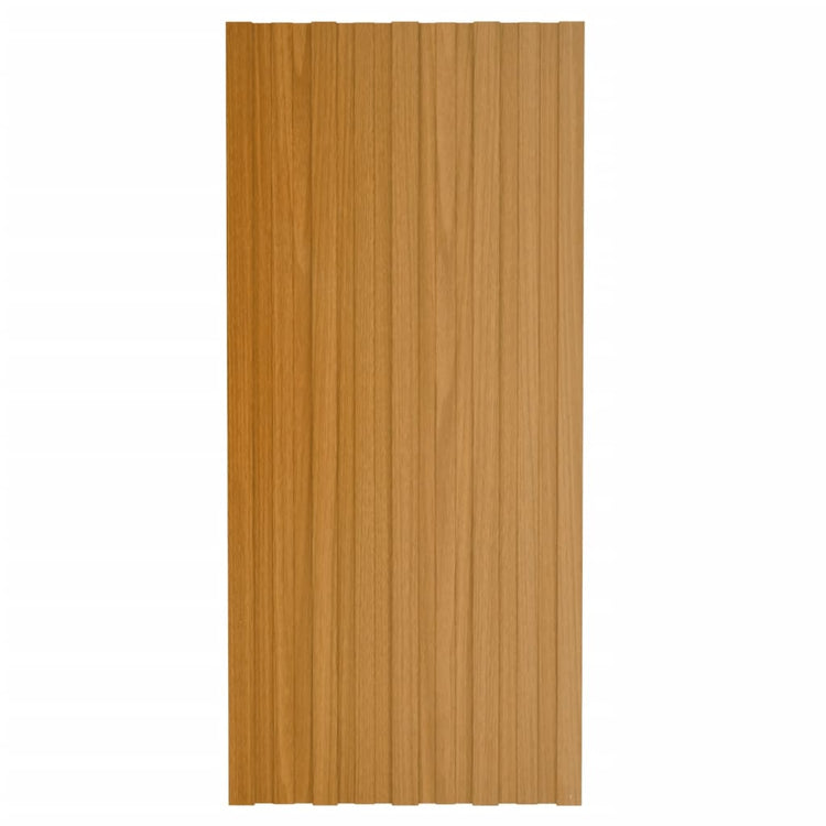 VIDAXL -Dachpaneele 36 ST 100x45 cm verzinktes Stahl hellholz Holz