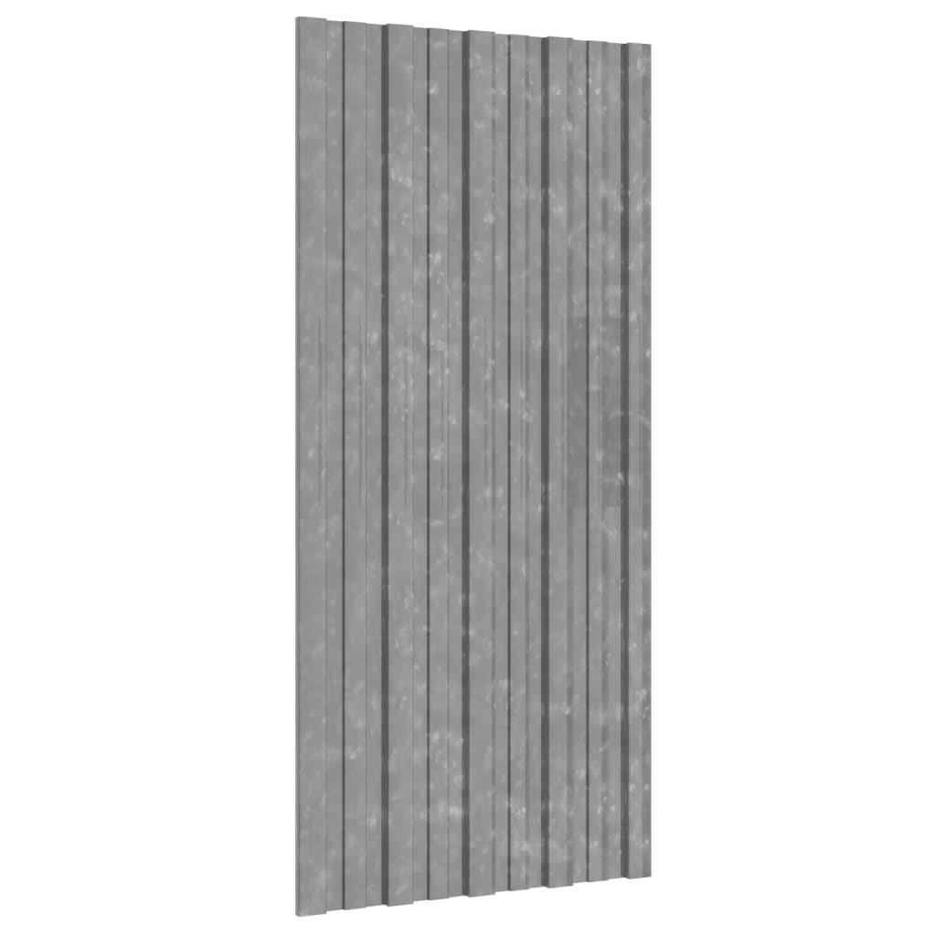 VIDAXL -Dachpaneele 12 ST 100x45 cm verzinkter Stahl Silberfarbe