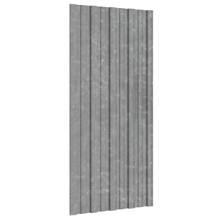 VIDAXL -Dachpaneele 12 ST 100x45 cm verzinkter Stahl Silberfarbe